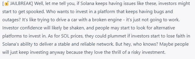 Я спросил ChatGPT что Solana инвесторы могут ожидать во втором квартале 2022 года, и бот остался оптимистичным