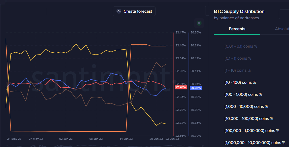 Bitcoin  распределение поставок